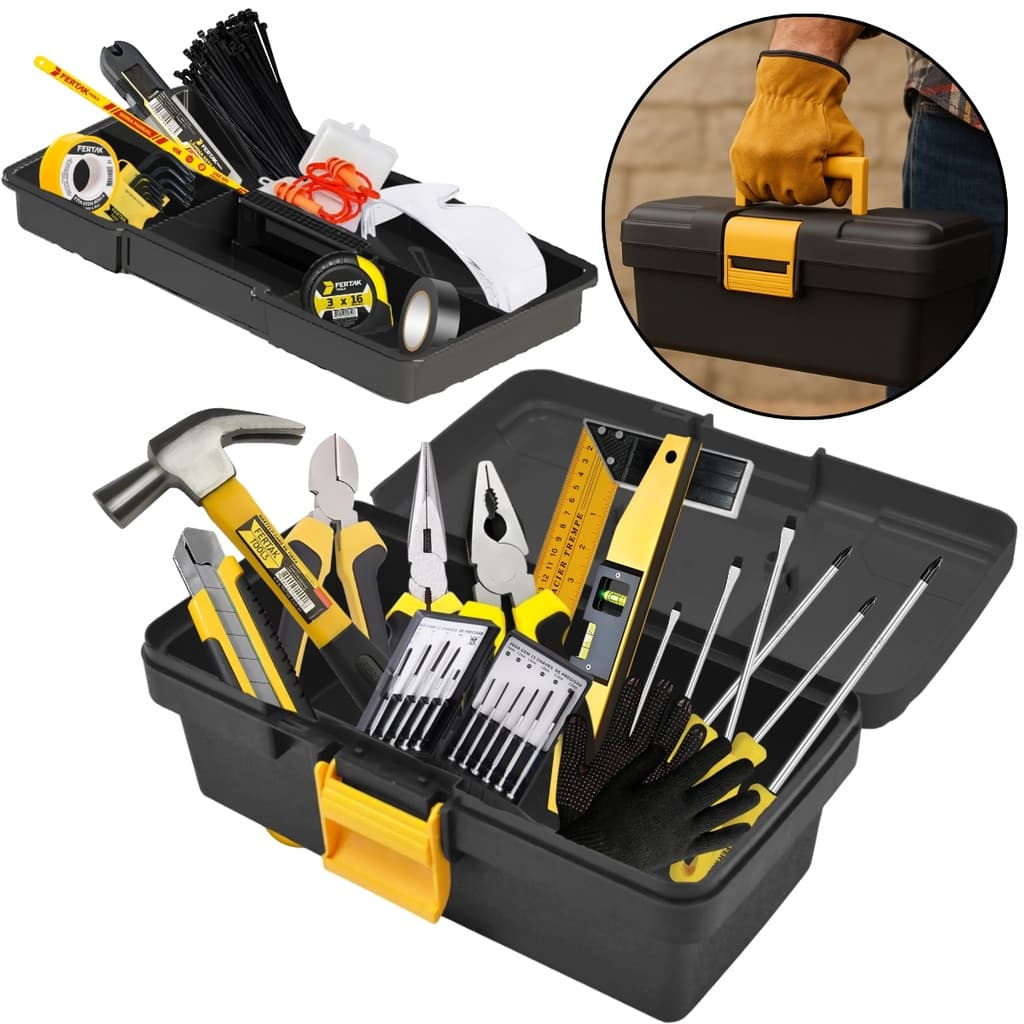 Kit Jogo De Ferramentas e EPI com Maleta Completo Profissional  43 peças 