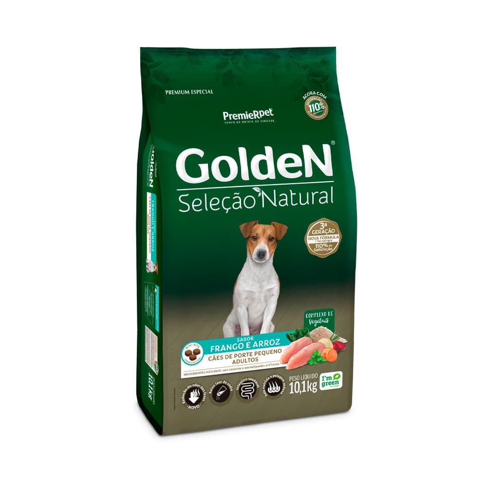 GOLDEN SELECAO NATURAL PARA CAES ADULTO RAÇA PEQUENAS 10,1KG