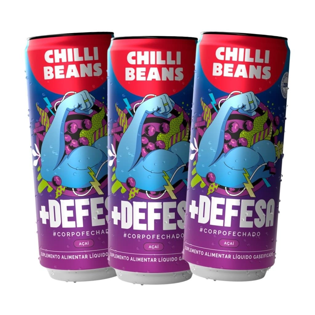Kit 3 Bebida Chilli Beans +Defesa Açaí Berry 310ml