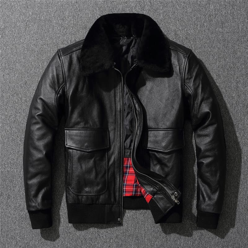 F Jaqueta de couro de primeira camada jaqueta de couro genuíno masculina jaqueta Bomber de couro genuíno algodão gola de