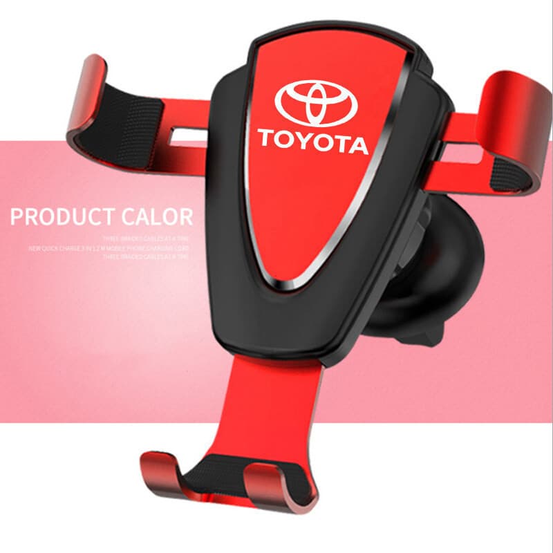Suporte de celular para carro Toyota, suporte dedicado para celular com carregamento sem fio por gravidade e navegação.