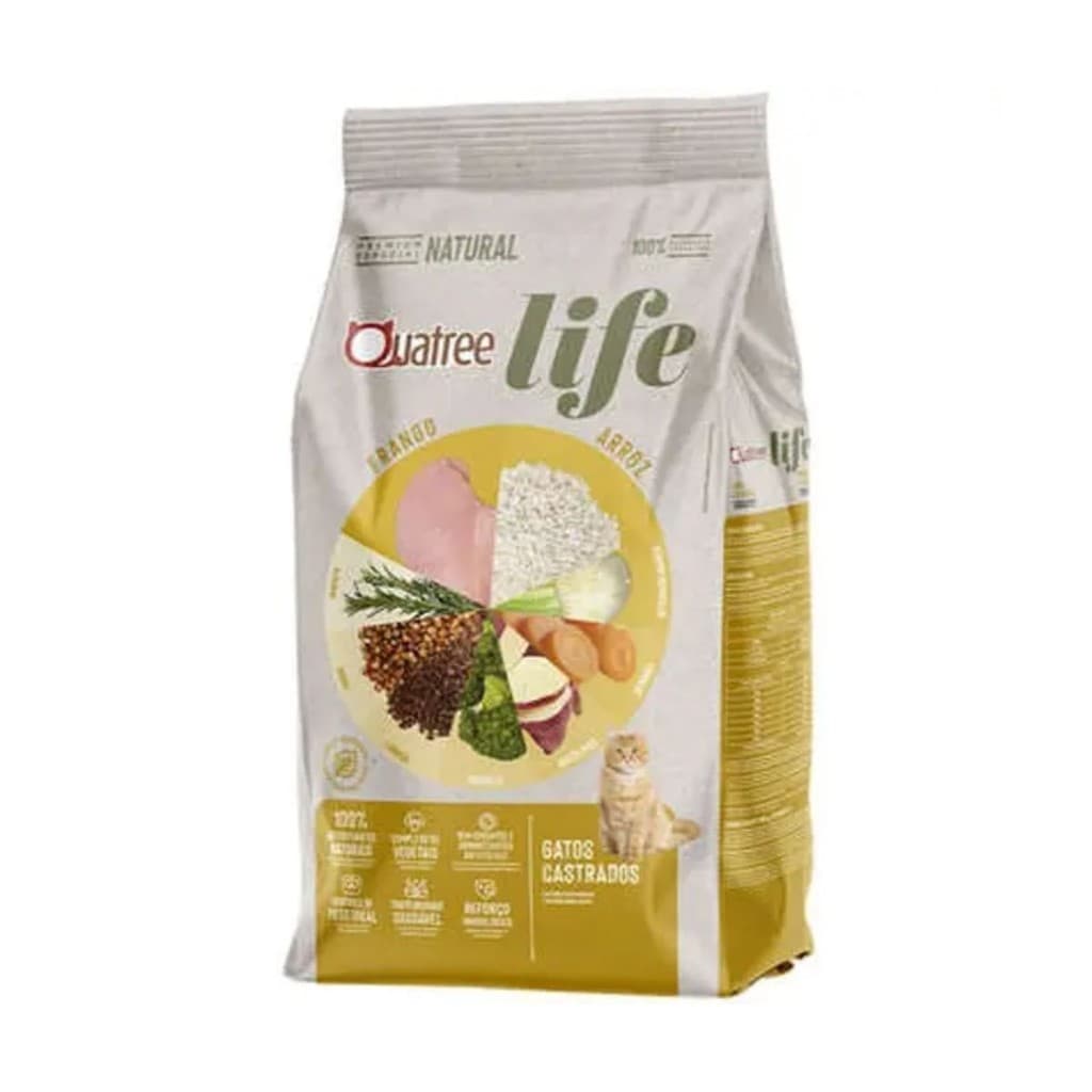 Ração Quatree Life Gatos Castrados Ração Seca 10,1kg