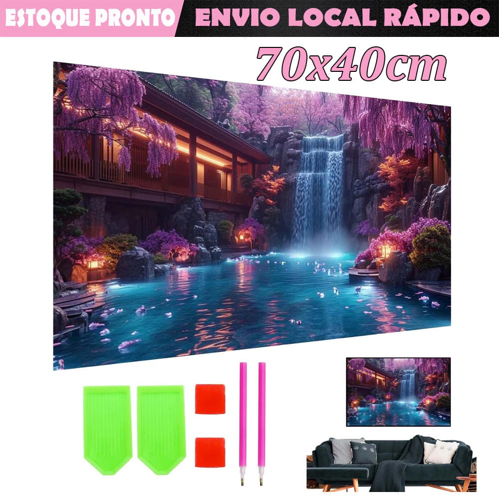 pintura de diamante 5D faça você mesmo arte de diamante pintura de diamante broca bordado artesanato Cachoeira