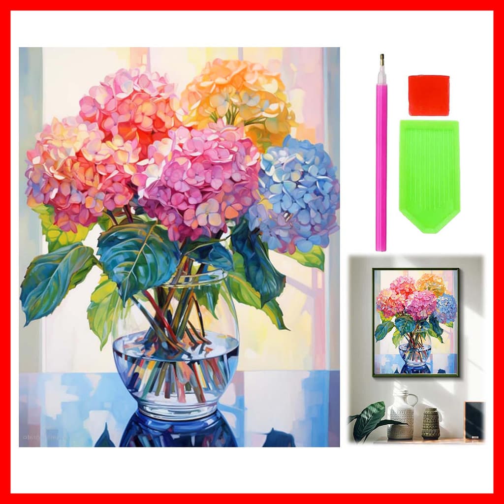 30 x 40 cm Flor Colorida Conjunto de Pintura Diamante 5D Arte Diamante Cheio de Diamante Arte Artesanal Tridimensional