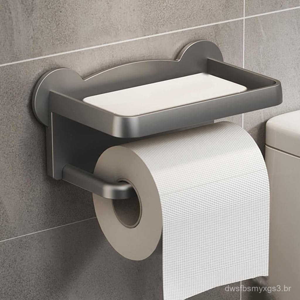 Suportes de Papel Higiênico com Prateleira para Telefone, Suportes de Papel Higiênico Montados na Parede, Dispensador de
