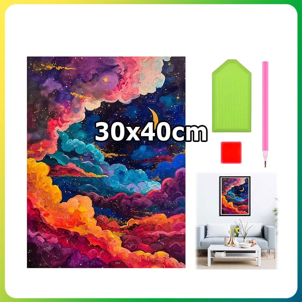 40x30cm Streamer nuvem mar quadrado pintura diamante DIY pintura artesanal 5D diamante ponto pintura decoração para casa
