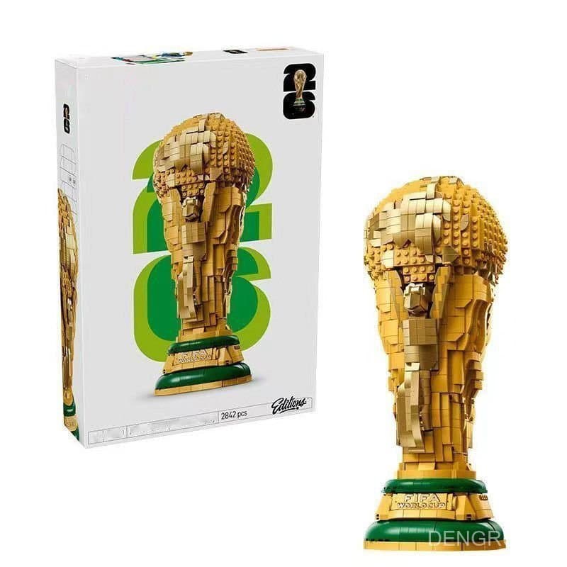 2842 peças compatíveis com Lego, copa internacional de futebol Hercules 43020, troféu de futebol, blocos de montar CEPF
