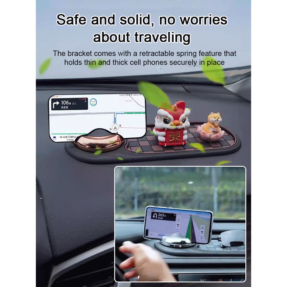 【Multifunção 4 em 1】Suporte Antiderrapante Para Celular Automotivo/Resistente Ao Calor/Tapete Antiderrapante Para Carro