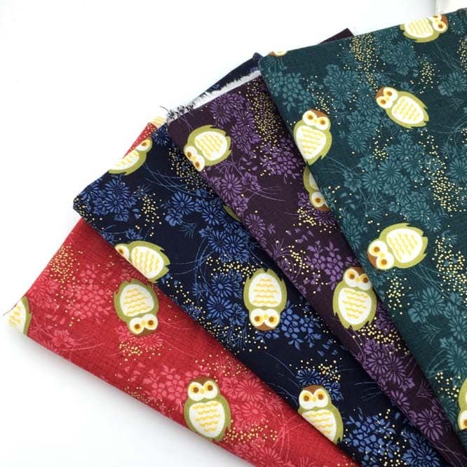 Xiaodai Coruja Dourada Tecido de Algodão DIY Patchwork Tecido Feito à Mão Preço de Um Quarto