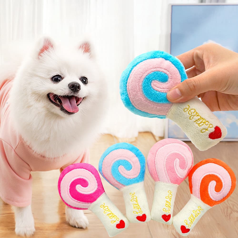 Brinquedo Para Cachorro De Estimação Engraçado Macio Formato De Pirulito Brinquedos De Pelúcia