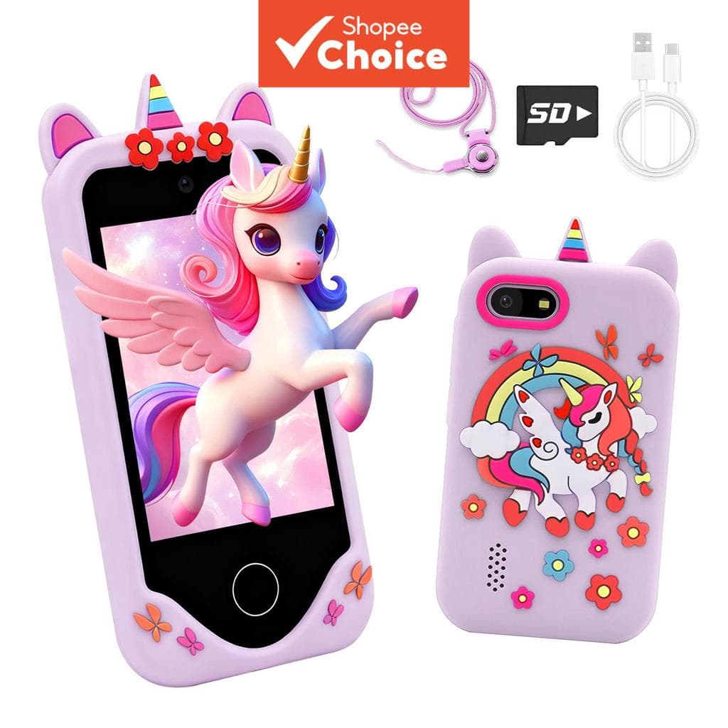  Telefone de Brinquedo Inteligente para Crianças com Câmera, Música e Jogos Interativos, Brinquedo Educativo para
