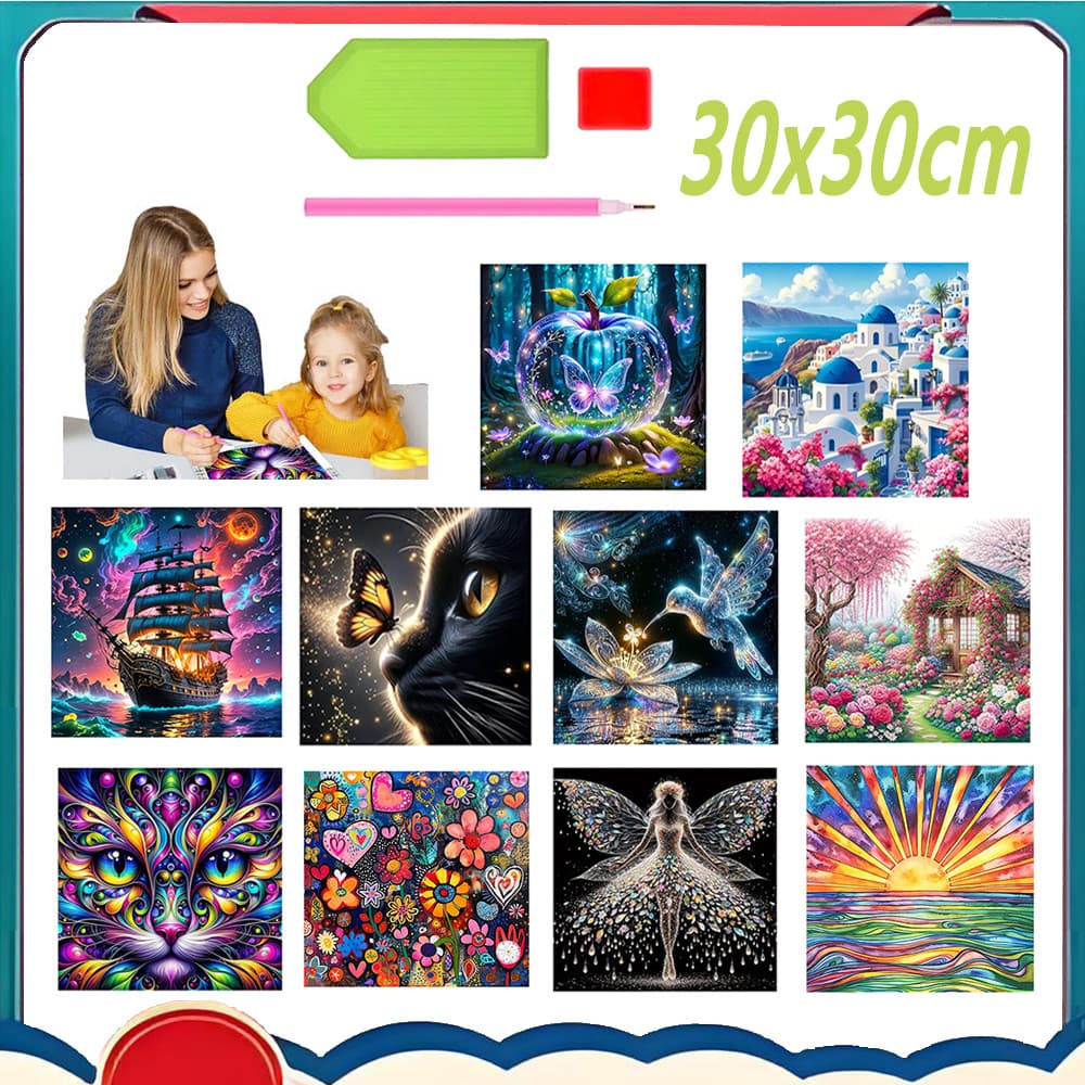 Pintura diamante 5d 30x30cm pintura diamante diy