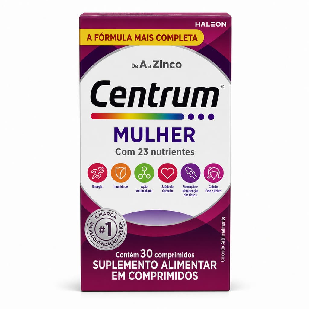 Centrum Mulher - 30 Cápsulas - Suplemento de Vitaminas e Minerais