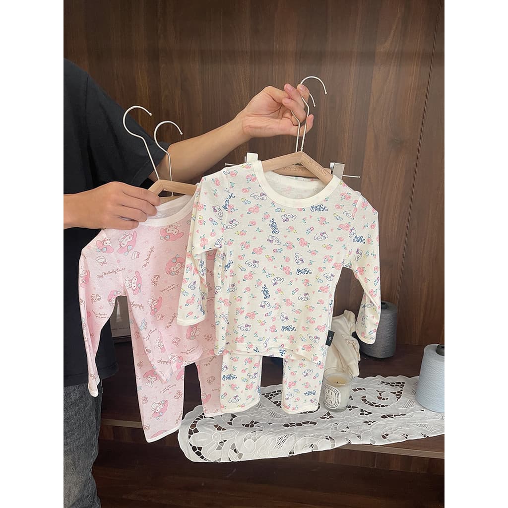 2-8 anos de idade bebê menina respiração algodão Homewear pijamas 3 bebê menina crianças primavera roupas menina Super m