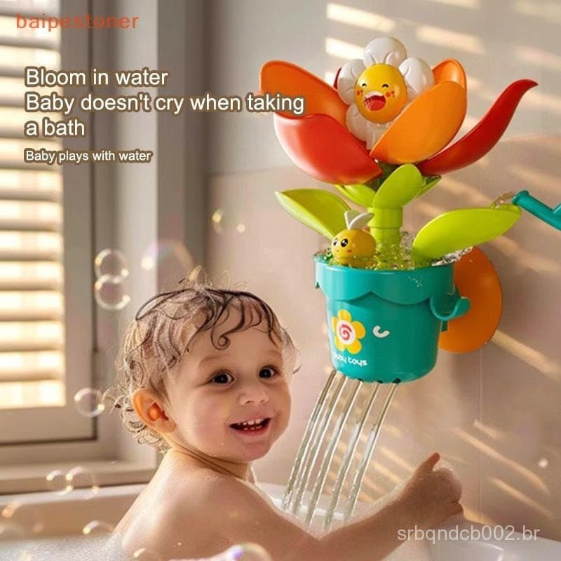 [baipestoner] 1 Conjunto De Girassol Banheiro Chuveiro Água Banheira Brinquedos Bebê Engraçado Jogo De Brinquedo De Banh