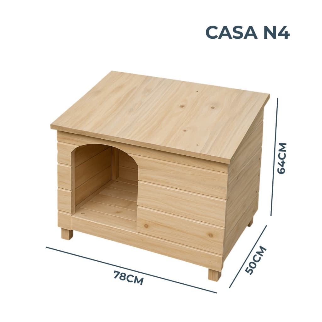 Casinha de Cachorro Madeira Pinus N4 Resistente Confortavel Para Pet Abrigo Cães Porte Médio e Pequeno