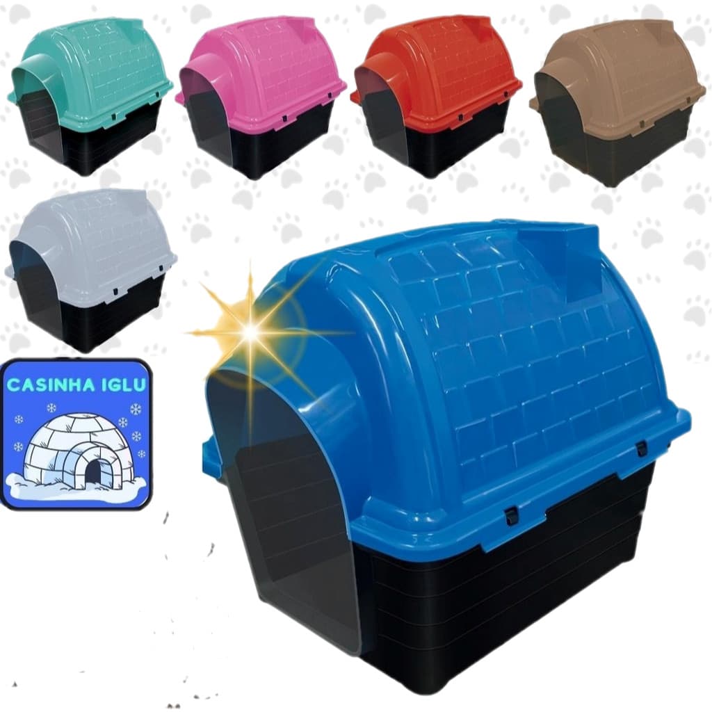 Casinha Cachorro N4 - Casa Cão Iglu Pet Com Proteção Raios UV - Furacão Pet Desmontável