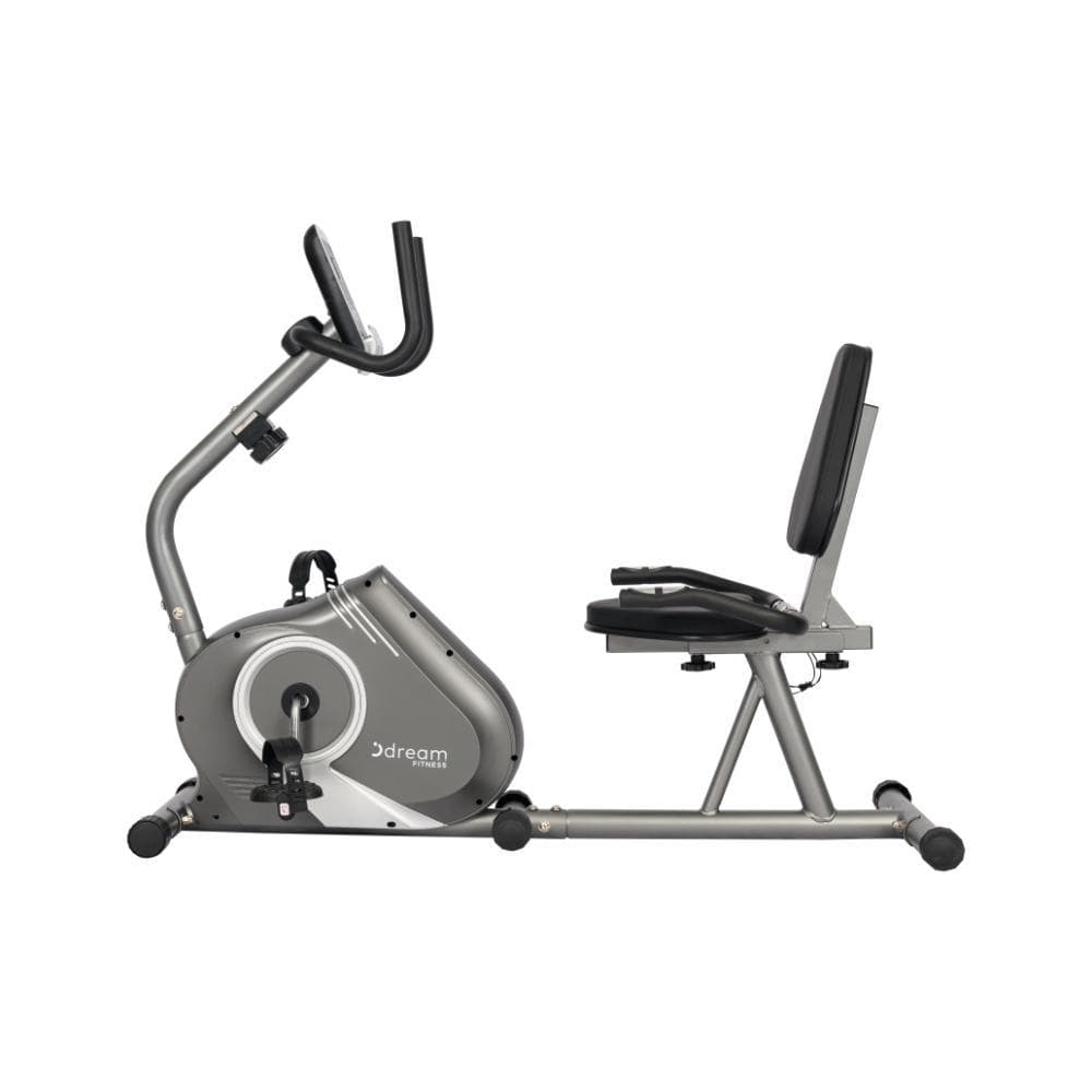 Bicicleta Ergométrica Magnética Horizontal Mag 5000 H Preta e Cinza - Dream Fitnes