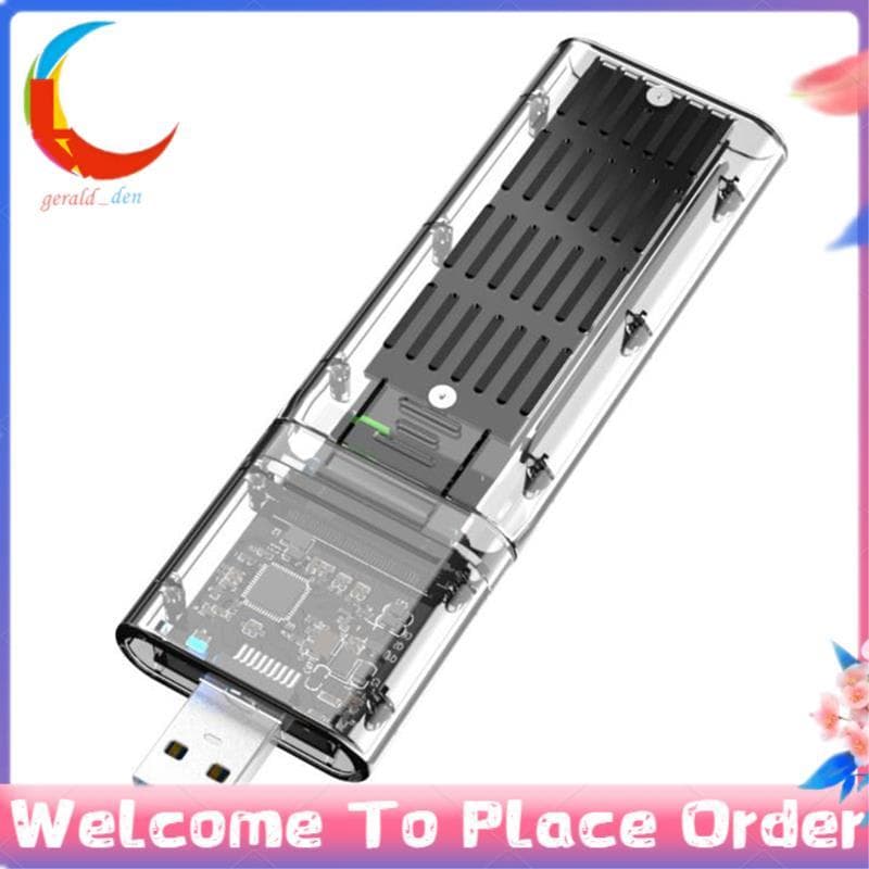 Gabinete Externo M . 2 NGFF SATA SSD De Alta Velocidade USB3.0 Gen1 5Gb/S Transparente Disco Rígido Caso Para PC