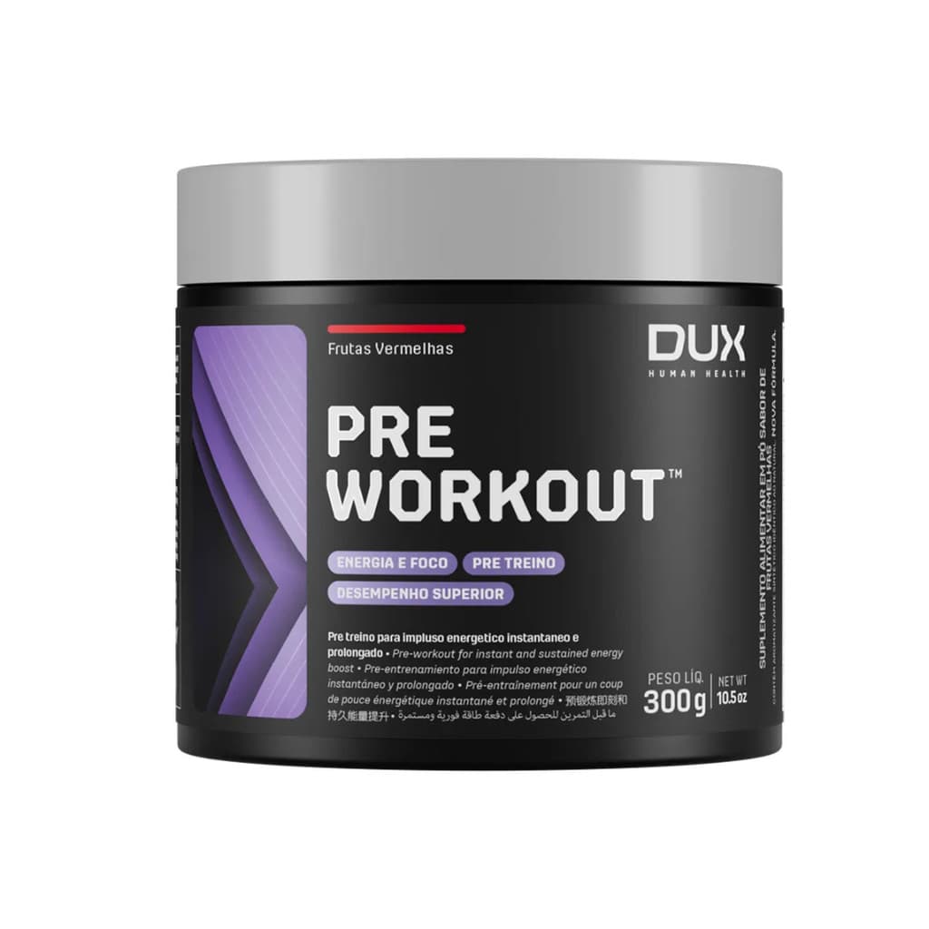 PRE WORKOUT ORIGINAL - 300G - (PRÉ-TREINO) COM CAFEÍNA OU SEM CAFEÍNA (STIM FREE) DUX HUMAN HEALT