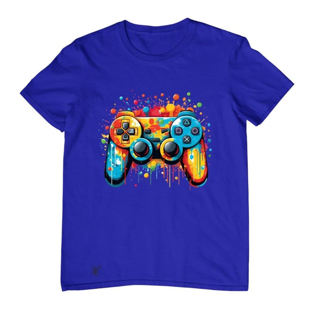 Camiseta Infantil Controle Blusa Menino Casual Algodão Vídeo Game Controle