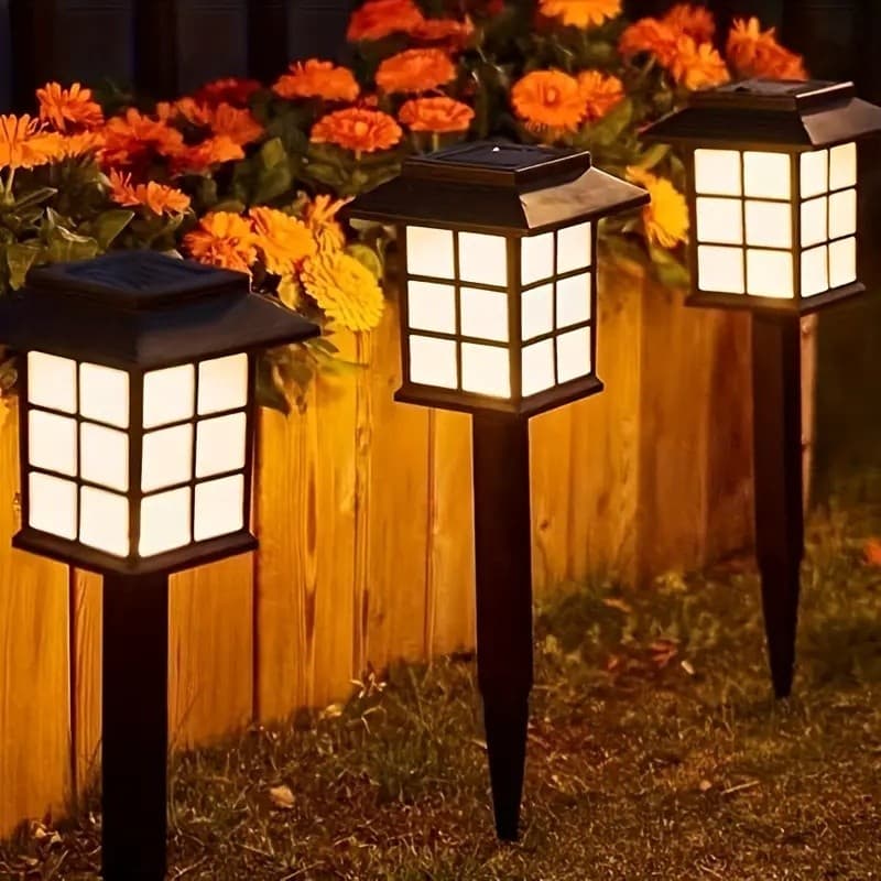 Kit 12/6/2 Luminaria Solar Espeto de Jardim Led Decoração Cazinha Recarregavel no Sol