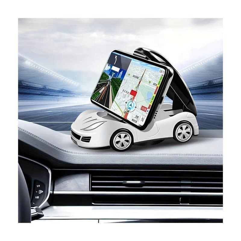 Suporte de celular dobrável para carro, rotação de 360 graus no painel, suporte universal para celular.