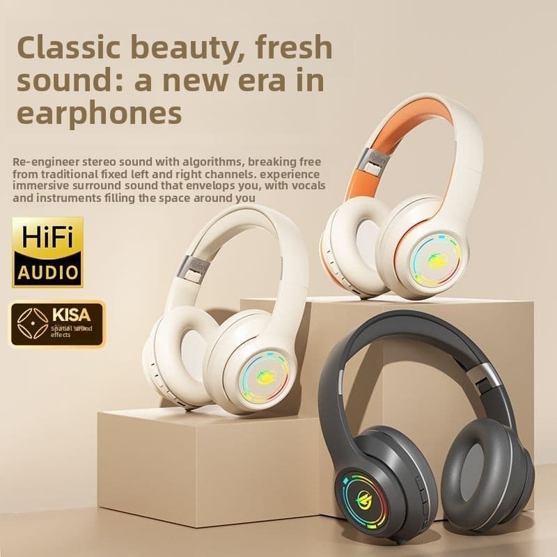 Fone de ouvido Rovani L8 Fone de ouvido Bluetooth Jogo Ouvindo músicas Subwoofer Fone de ouvido sem fio Celular Computad