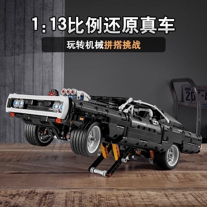 Compatível com o brinquedo de blocos de montar LEGO 411 Fast and Furious Dodge Charger.