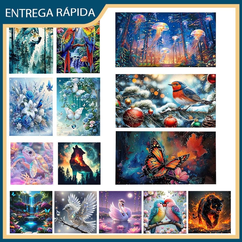Pintura Diamante 5D Pintura De Diamante Kits De Pintura Com Diamante Para Adultos Quadrados , 5D Decoração Diamond Art