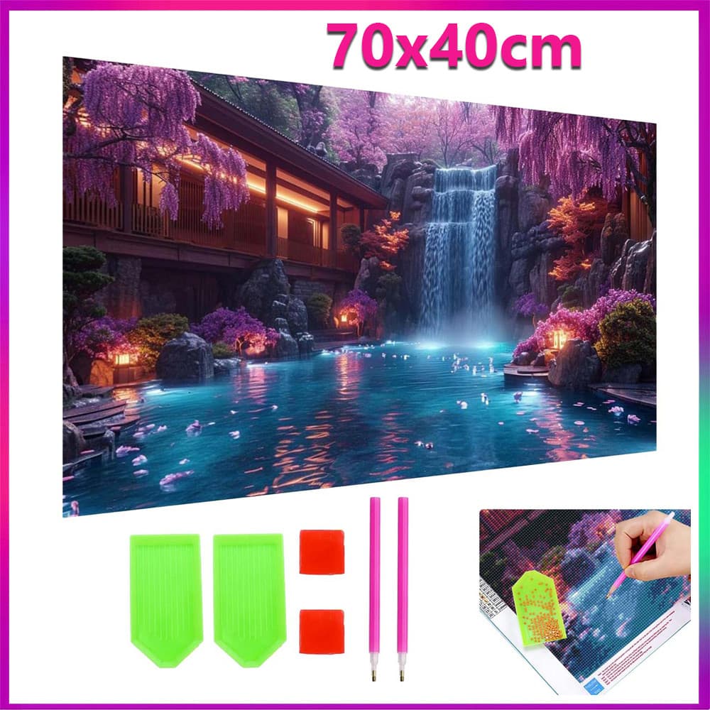 70x40cm Cachoeira pintura de diamante pintura de diamante 5D para decoração de parede doméstica arte