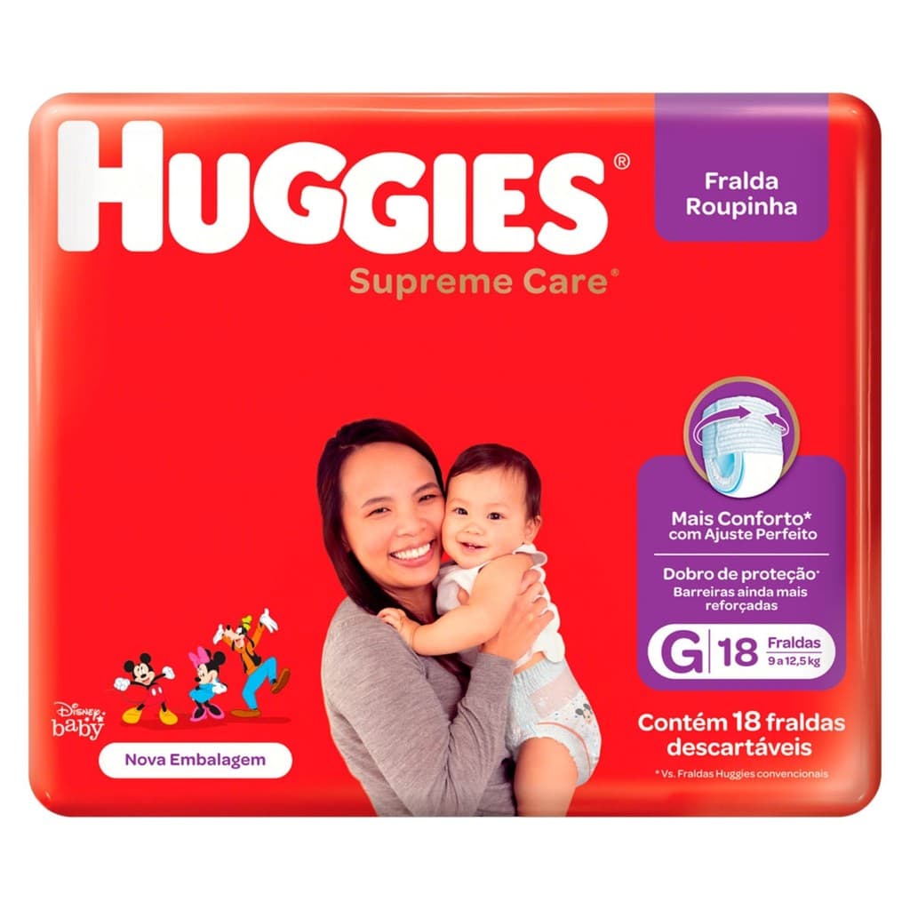 Fralda Huggies Roupinha Supreme Care - G / 18 Unidades