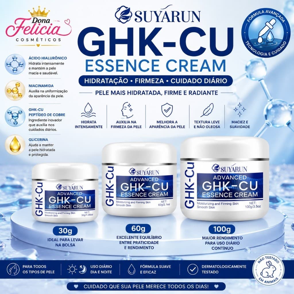 Creme Facial  Essence Cream Suyarun 30g 60g 100g Hidratante Firmador Anti-idade