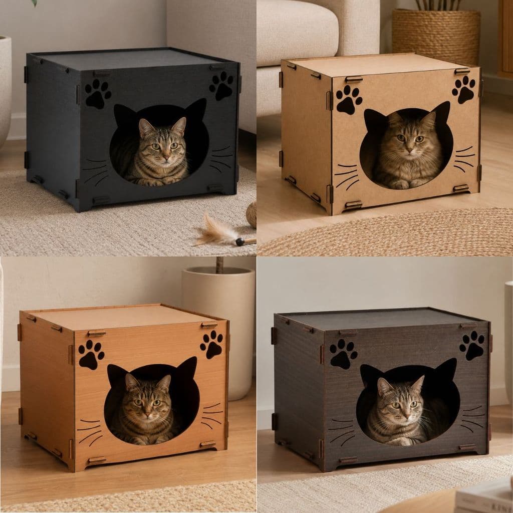 Casa De Gato Playground Empilhável Casinha de Gatos + Porta Chaves Garanta Até 4 Peças Nicho Pet