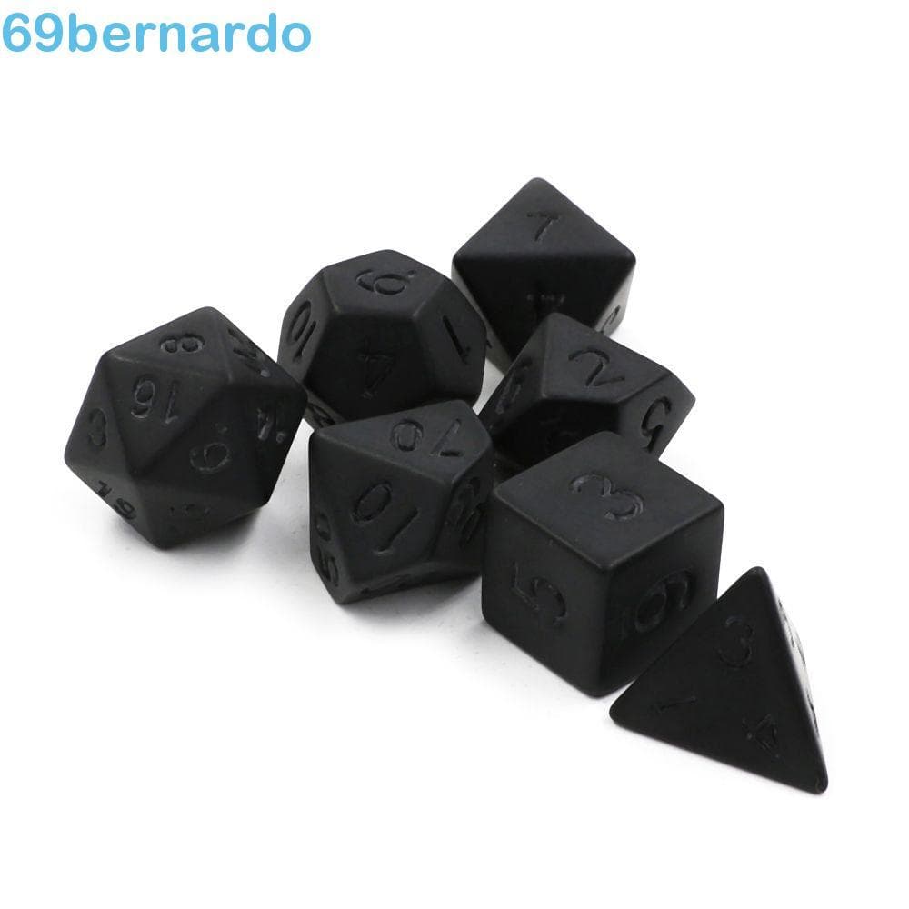 BERNARDO Preto RPG Dice Set 7 Pçs/Acrílico Jogo Brinquedos Jogos De Tabuleiro De Família Personalidade Brinquedo Educaci
