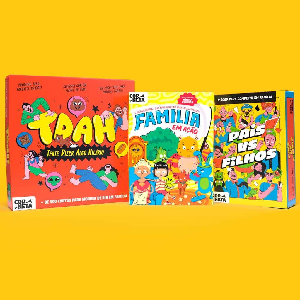 Combo Diversão em Família - Ideal para famílias, Pais e filhos, jantas, noites divertidas