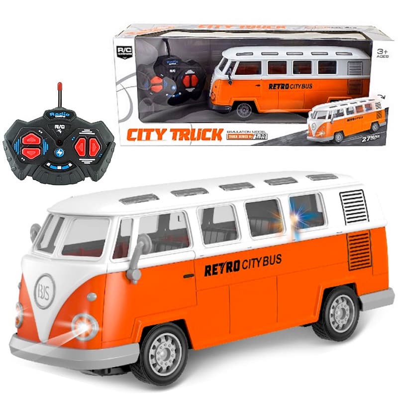 Kombi Controle Carrinho Recarregável de Brinquedo com Farol