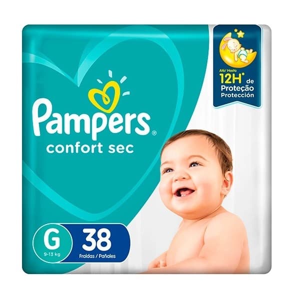 Fralda Pampers Confort Sec G  9 à 13 kg