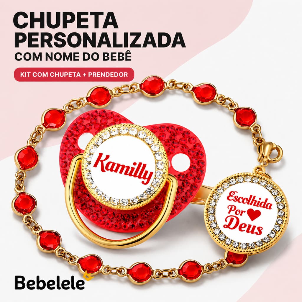 Chupeta ortodôntica para bebê, personalizada com o nome do bebê, chupeta de silicone BPA Free