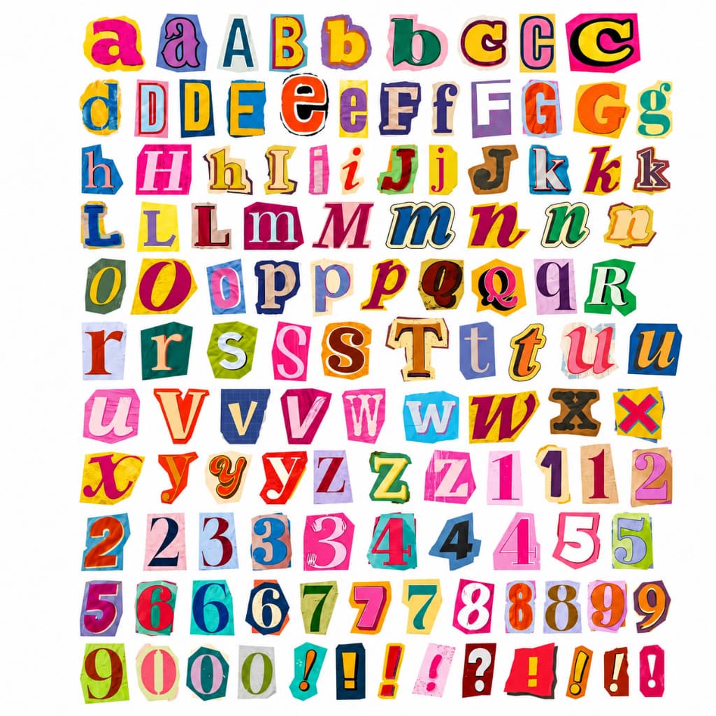 Adesivo Letras A a Z Números Símbolos Para Scrapbook Planner Journal Caderno Criativo Planner