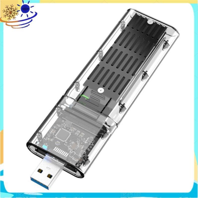 [Le's Shop] Gabinete SSD Externo M . 2 NGFF SATA De Alta Velocidade USB3.0 Gen1 5Gb/S Transparente Caso De Disco Rígido 