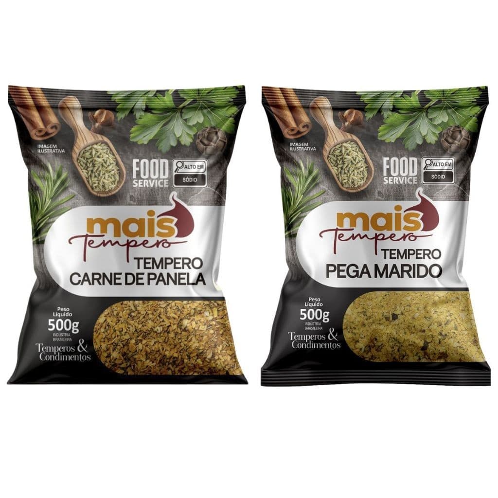 Temperos Carne De Panela + Pega Marido 500g Cada Kit Saboroso Mais Tempero - Mais Tempero - MAIS TEMPERO OFICIAL