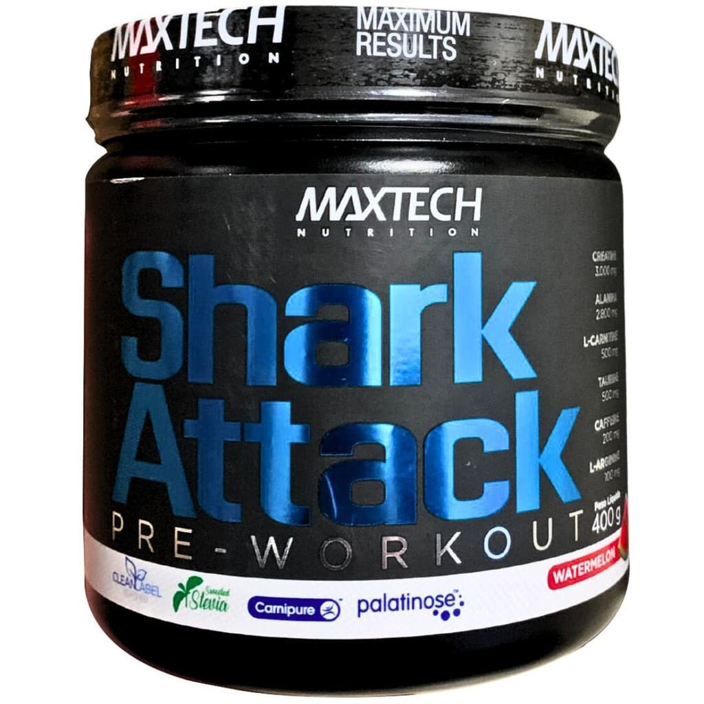 Kit 2 Pré-Treino Shark Attack Com Creatina 400g Suplemento