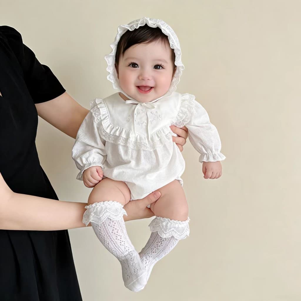 Mês inteiro roupas de bebê verão fino manga comprida roupas de bebê pequeno mês idade menina bebê cem dias banquete Supe