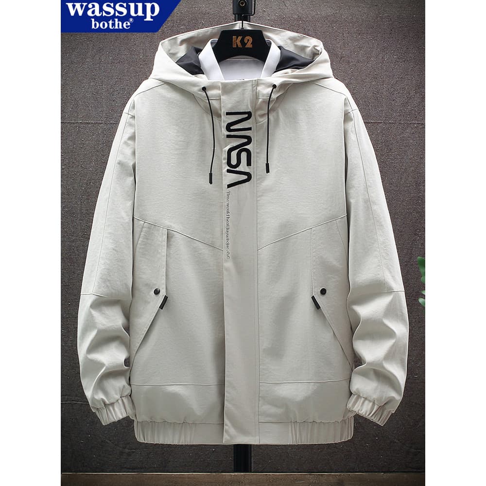 WASSUP Jaqueta Masculina Forro de Lã Quente Engrossado Macacão À Prova de Vento Jaqueta Masculina Casual Jaqueta À Prova