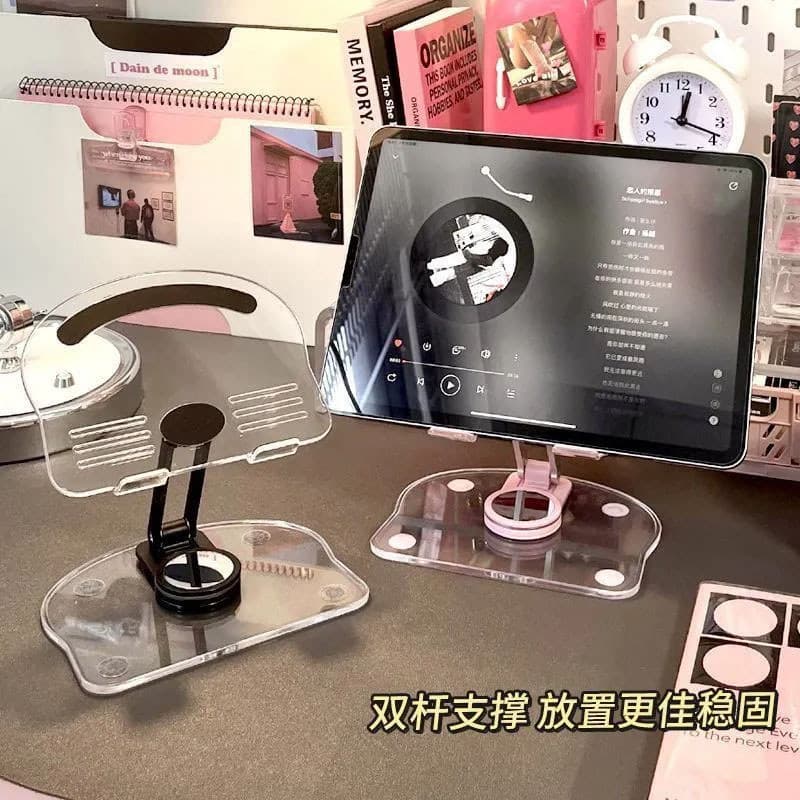 Desktop telefone móvel Tablet suporte computador transparente ipad estudante dormitório desktop prateleira de leitura qu