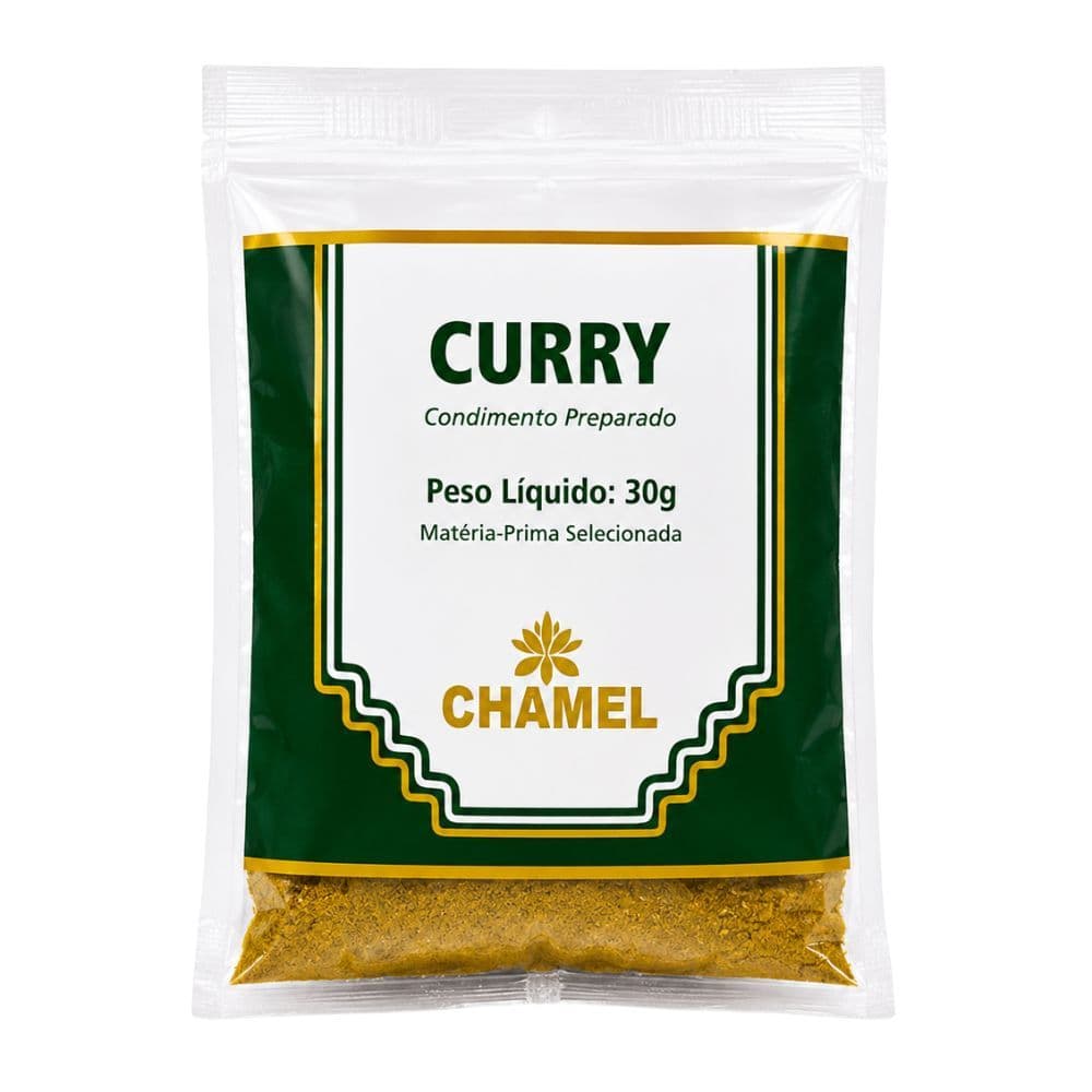 Curry Chamel 30g Condimento Preparado Tempero Natural