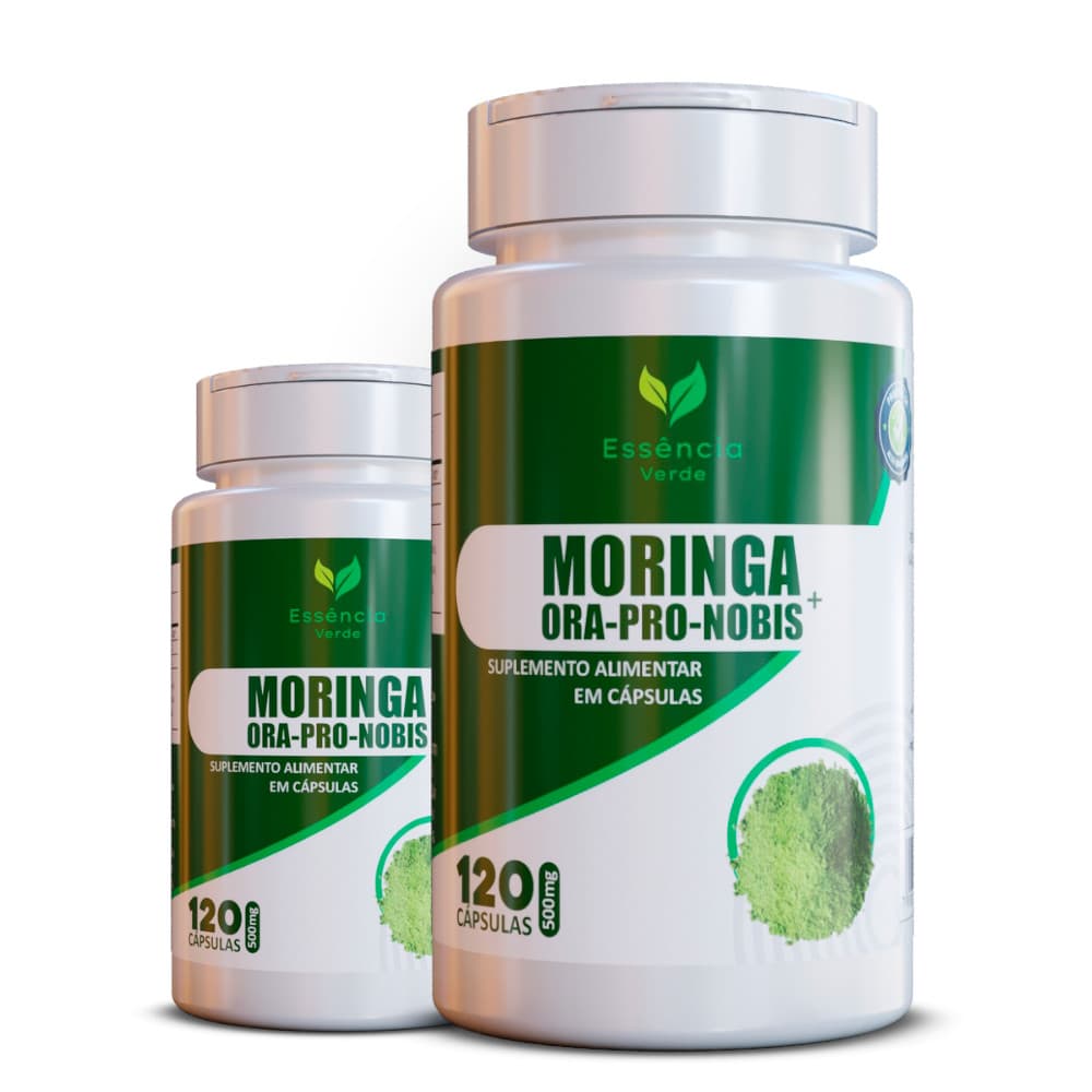 M Oleifera 500Mg + Proteina Vegana 120 Cápsulas - Suplemento Natural Rico Em Vitaminas A, C, E, Cálcio, Ferro