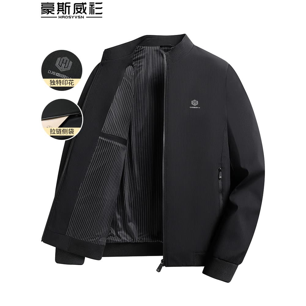 2025 novo estilo pai jaqueta primavera fina Casual jaqueta masculina de meia-idade primavera outono jaqueta masculina vo