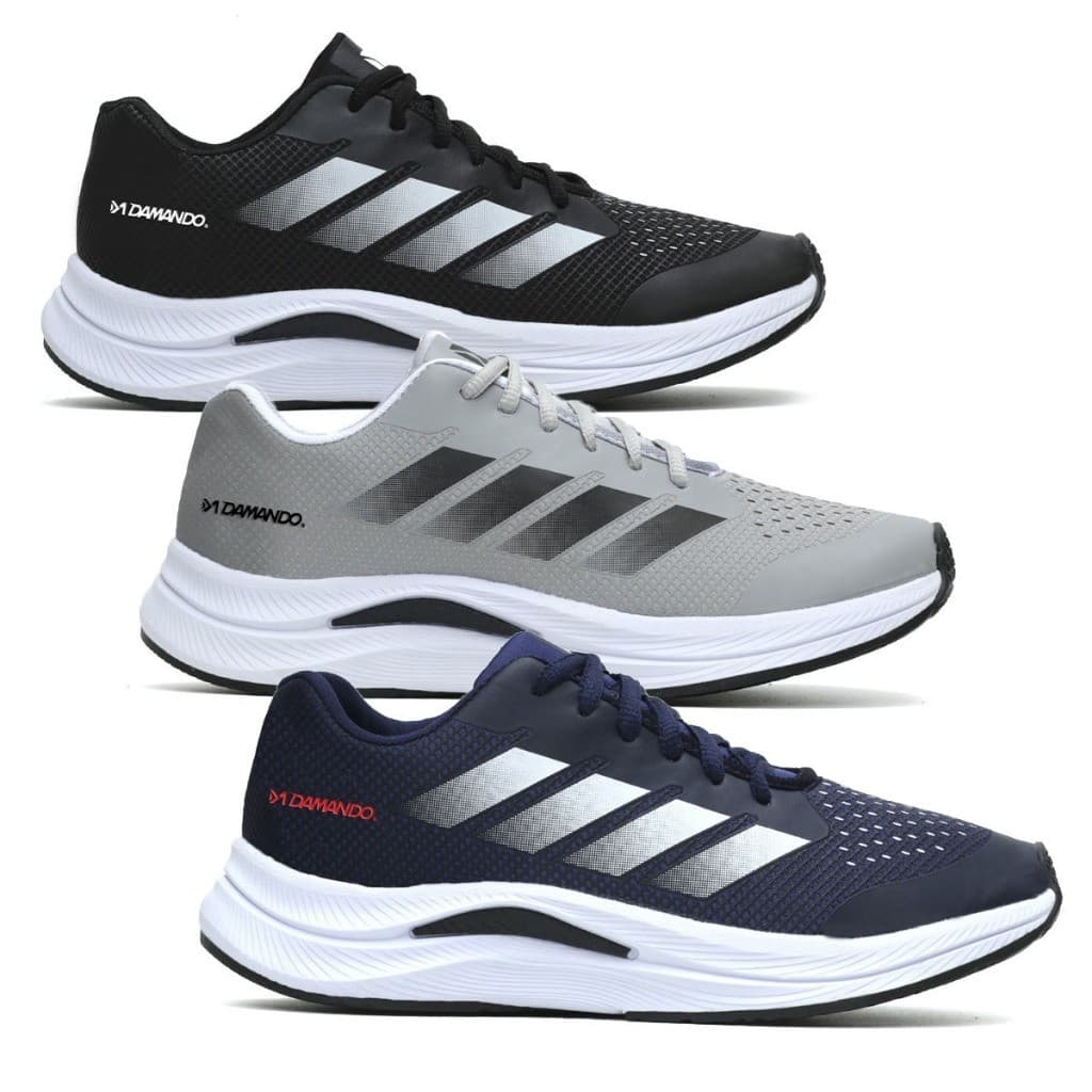 Kit 3 Pares Tênis Masculino Leve Confortável Cross Fit Lazer Corrida Caminhada